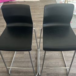 Bar stool, counter height white/chrome plated, 26 "