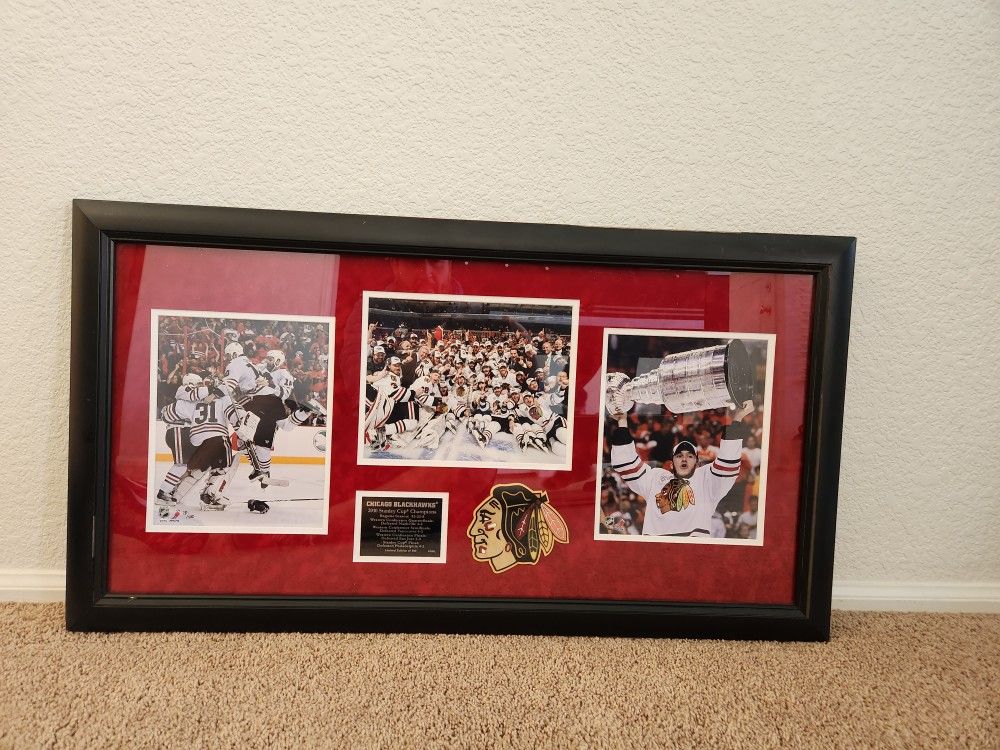 2015 CHICAGO BLACKHAWKS STANLEY CUP PLAQUE LIMITED EDITION 500 MADE