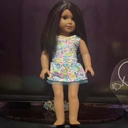 American Girl Doll #31 Dark Skin Brown Eyes Black Hair Truly Me 18"