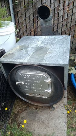Barrel camp stove for hunting or just backyard burning.