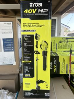 Ryobi Cordless Leaf Blower And String Trimmer With Battery And Charger