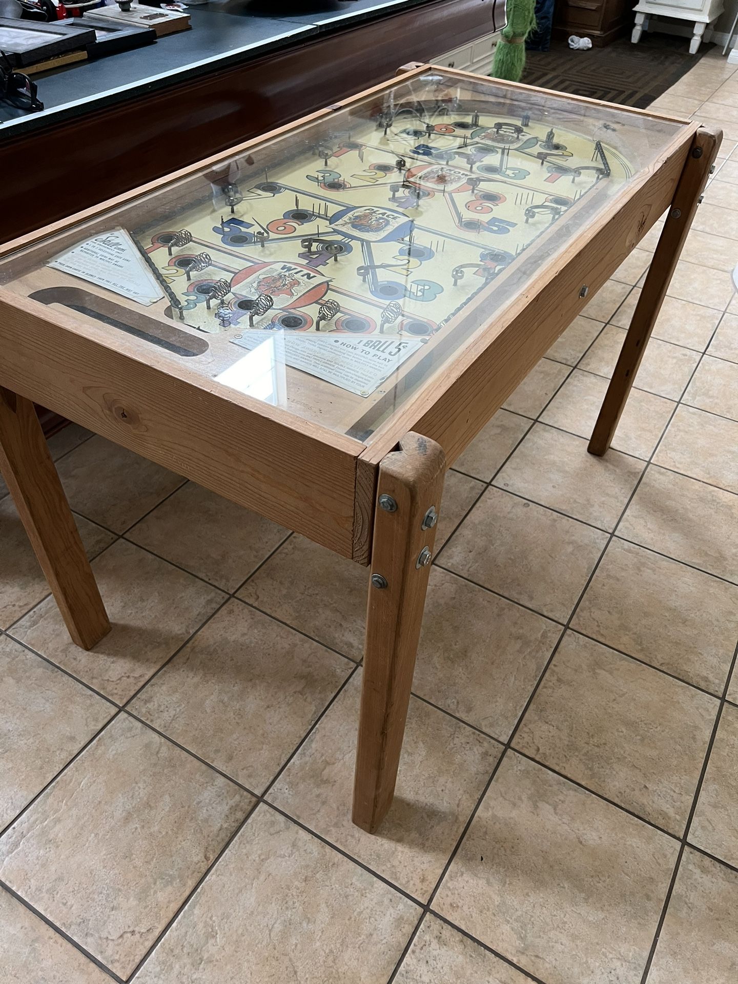 Antique Pin Ball Table