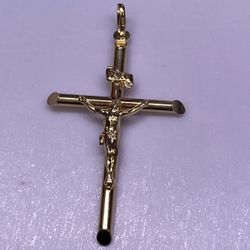 14k Crucifix Pendant 