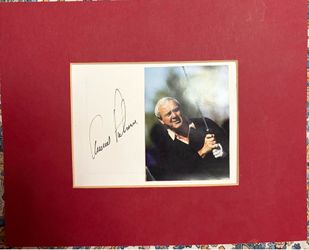 Arnold Palmer Signed Autograph with Color Photo – Matted Golf Memorabilia