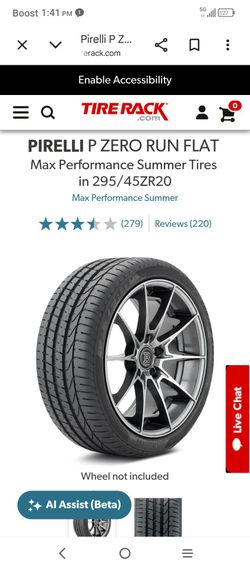 295/45ZR20 Pirelli PZero Runflat Summer Tires (4) Dot 4422