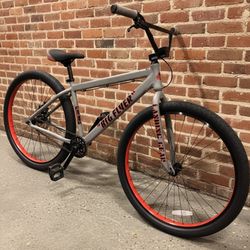 NEW 2025 SE BIG FLYER HD 29 MATTE GRAY RED SINGLE SPEED FREESTYLE WHEELIE RIPPER BMX BIKE