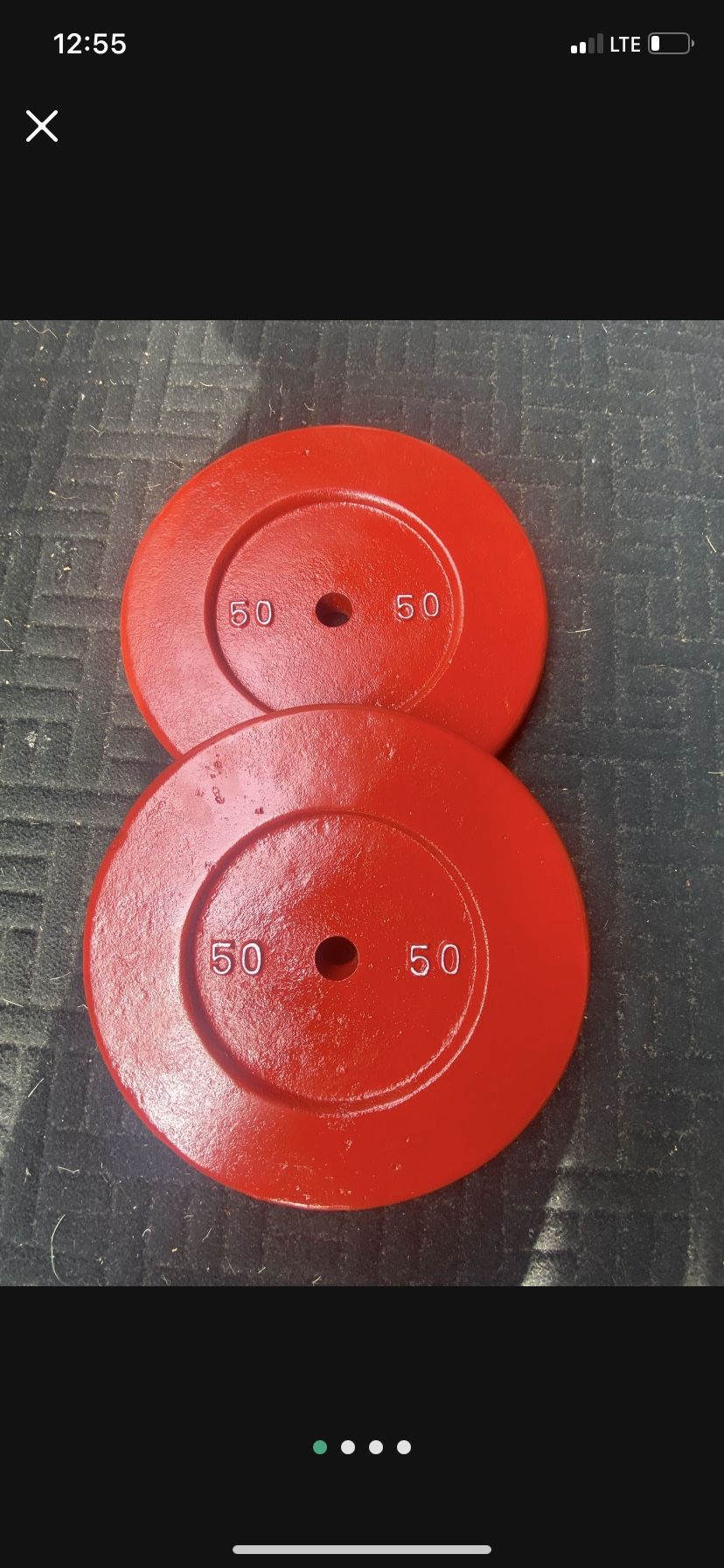Pair Of 50 LB Standard Plates 1” Hole