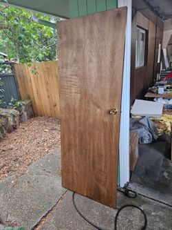 Interior door (hollow core) wood paneling 80" H x 30" W x  1.25" D