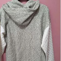madewell quilted-sleeve hoodie sweatshirt small oversized 