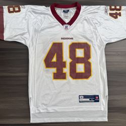 Reebok Washington Redskins Chris Horton #48 Jersey White Men’s Size Small
