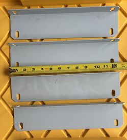 Used/Like New (4) L-Shaped Angle Iron / 12.5” Long X 2 7/8” X 1 1/8” / Thickness Is 1/16”