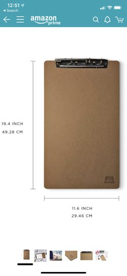 Paper Merlin Ledger Clipboard 19.4'' x 11.6'' - MDF 11x17 Clipboard with Large Clip Extra Writing Space for Your Paper (1 Pack)