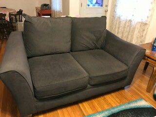 Grey/Black loveseat sofa like new