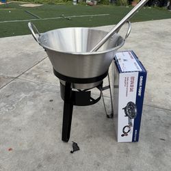 Cazo con base y quemador