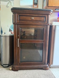 Tresanti 24-Bottle Dual-Zone Wine Cooler Cabinet with a Granite Top