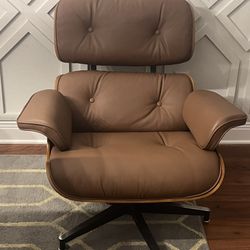 Leather Replica Eames Chair & ottoman