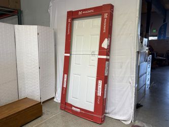 NEW! MASONITE 6-Panel Outswing Steel Frame Entry Door