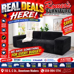 Loveseat Sofa starting  at Black or grey
