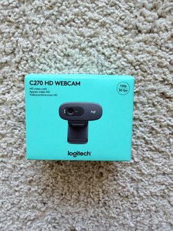 Logitech C270 720p Webcam Plug-and-Play Wide Screen Video Calling - Black