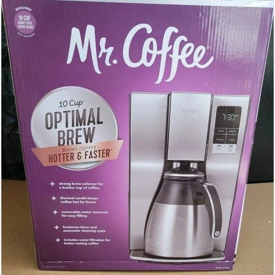 $60🌹💥 Mr. Coffee 10 Cup Programmable Thermal Coffee Maker - BVMC-DT100 whsE2