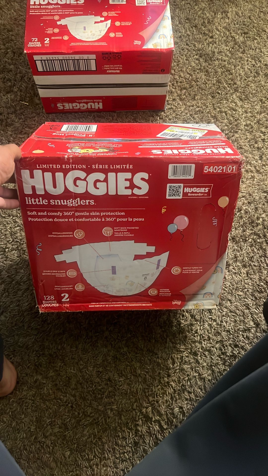 Size 2.))) ((30 $))((128 Diapers ))