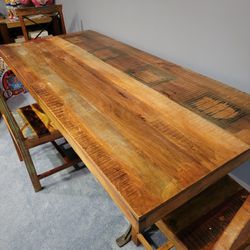 Wooden and Metal Table