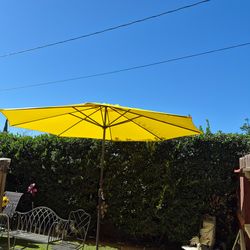 11"ft market umbrella patio color: yellow base not included