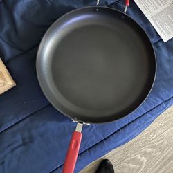 Skillet with Helper Handle, Red