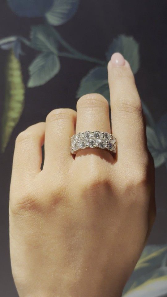 5mm Two Row Tennis Ring Size 10