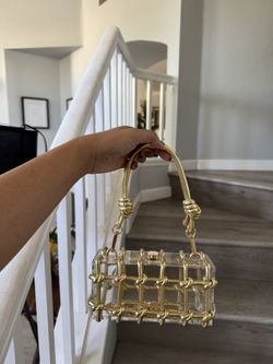 Gold Caged Clutch/bag