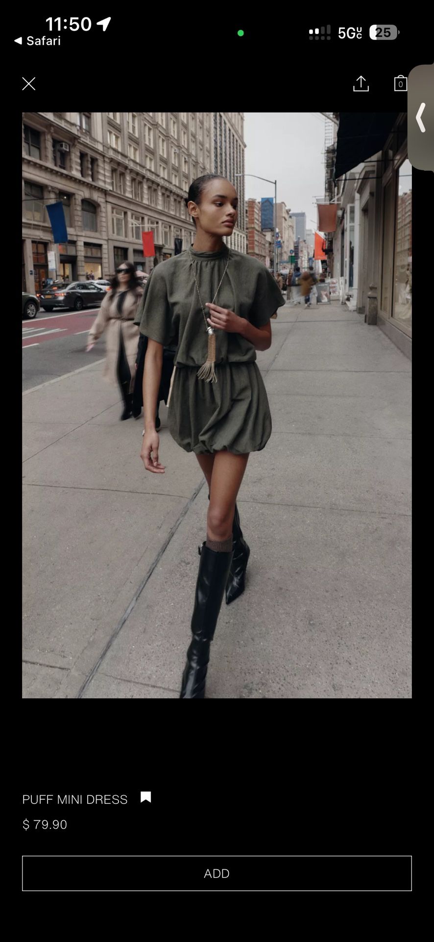 Zara Puff Mini Dress Size Small Brand New