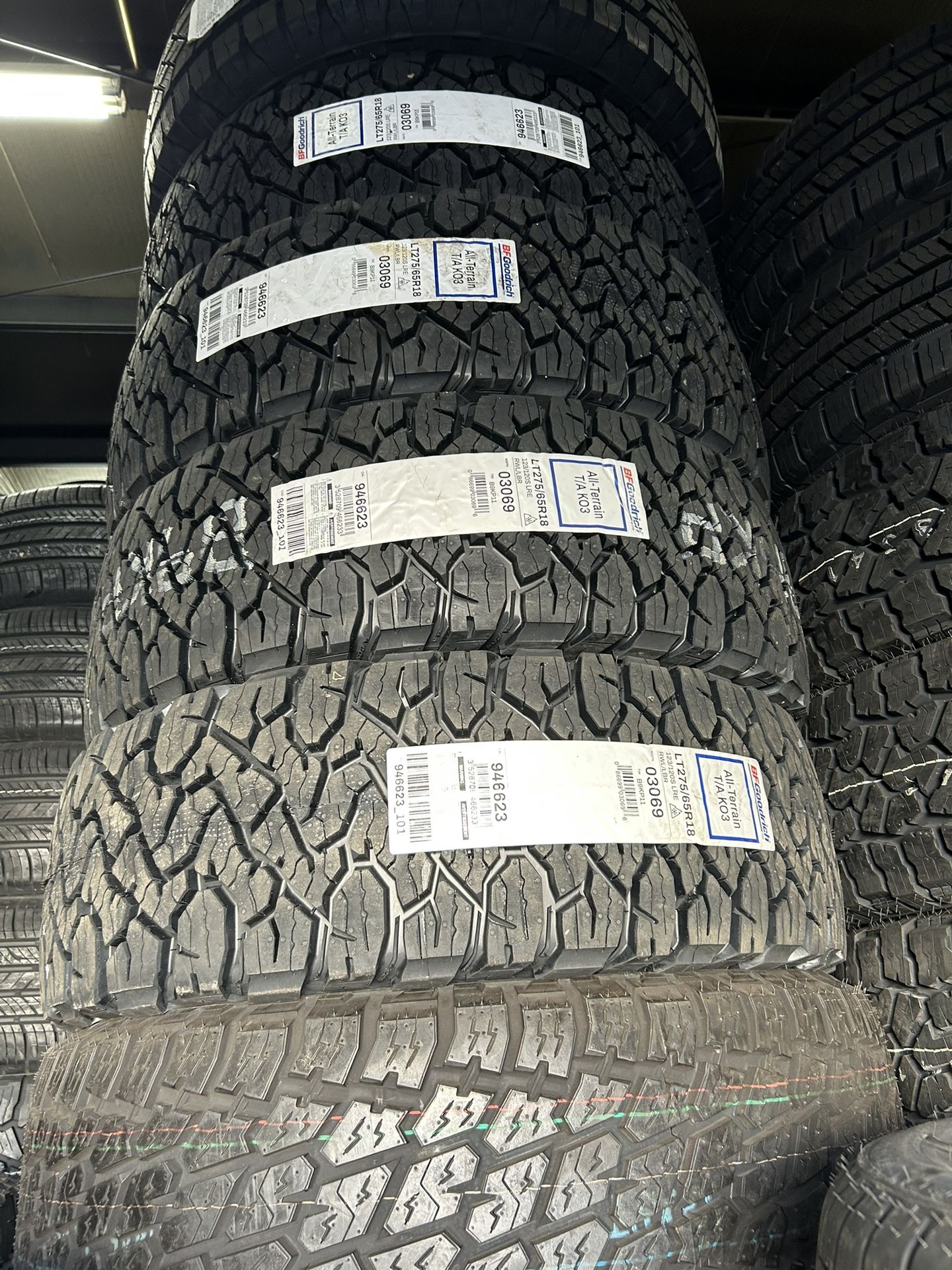 BFGOODRICH ALL TERRAIN T/A K03 LT275/65R18/E Price$320 Each