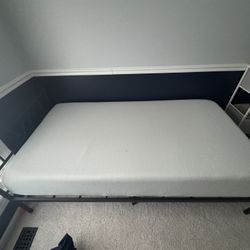 10 Inch Twin Size Bed Frame + Mattress - Like New 