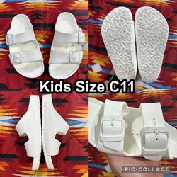 Birkenstock Kids Unisex Size C 11 Arizona White EVA Sandal Slides EUR 29