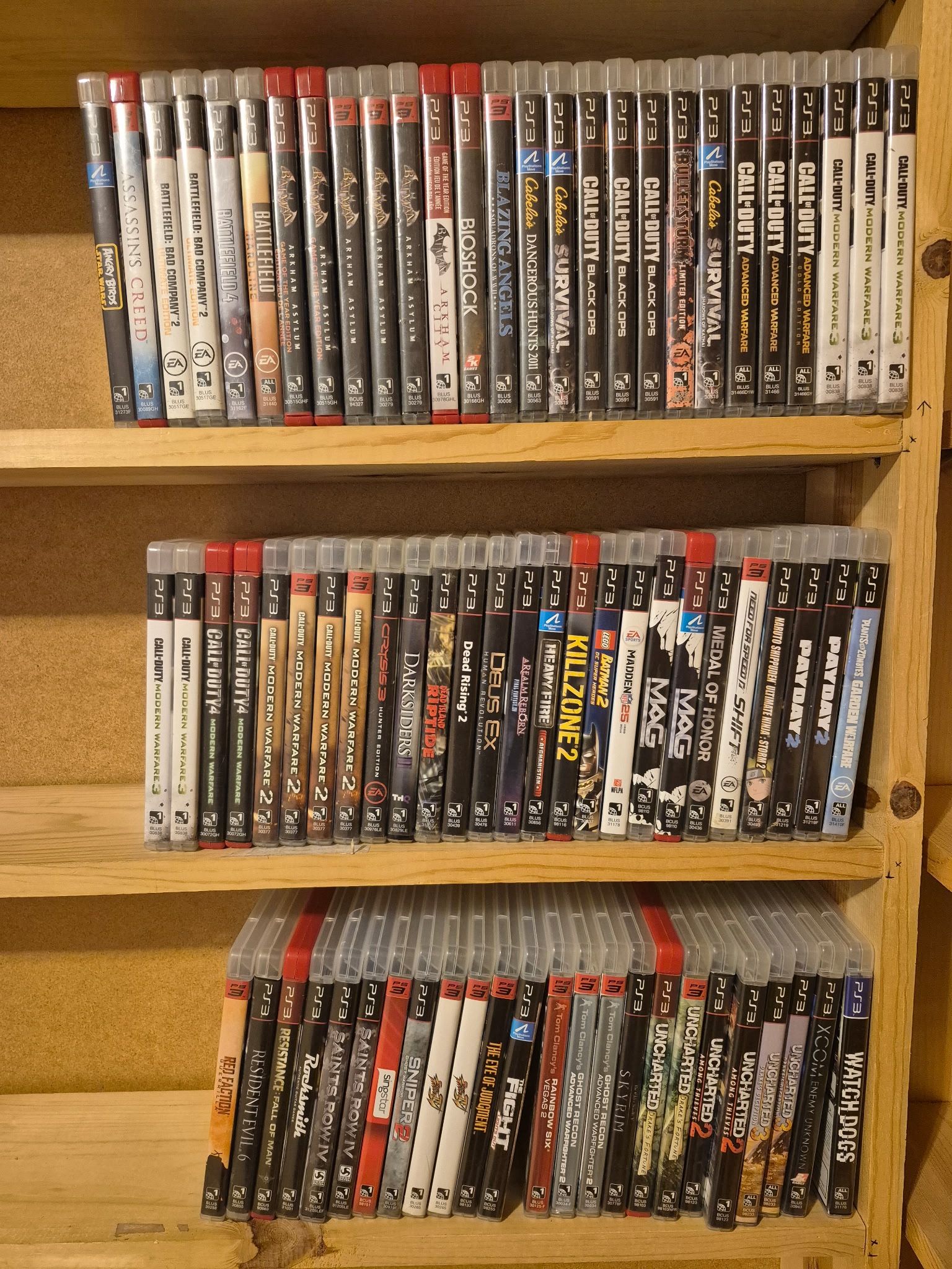 PS3 collection. 75 video games.