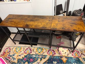 Industrial style tv console table