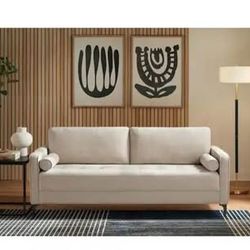 MSRP 400$ (40% off) New Stylewell Goodwin Fabric Sofa - Midland Sand Model 113a0075nd