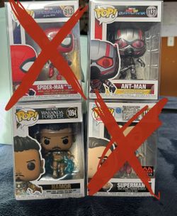 Funko Pops Namor, Ant Man And Cage Creed For Sale