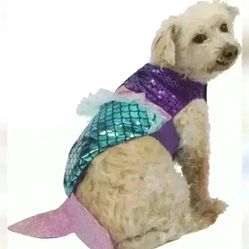 Party  City Mermaid Dog Costume - size L/XL Bnwt 
