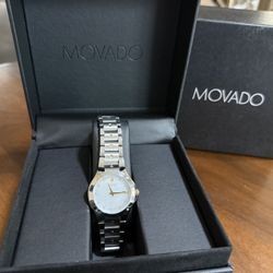 Women's Movado Excel 32mm Stainless Steel Watch w/ Diamond Markers