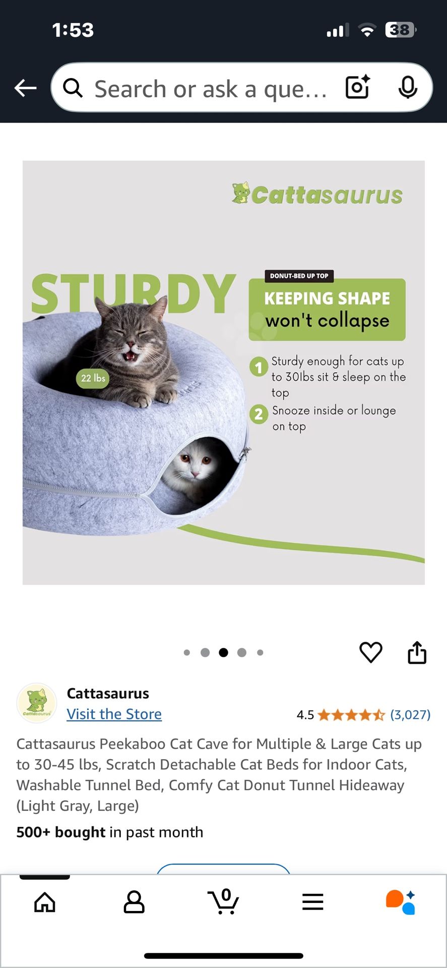 Cattasaurus Cat Toy Hide Away