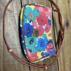 Dooney And Bourke Floral Crossbody Leather Purse