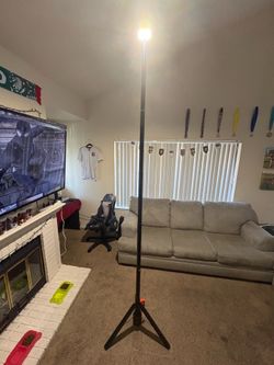 Rechargeable Portable Light with Remote & Telescopic Stand (8.4Ft)