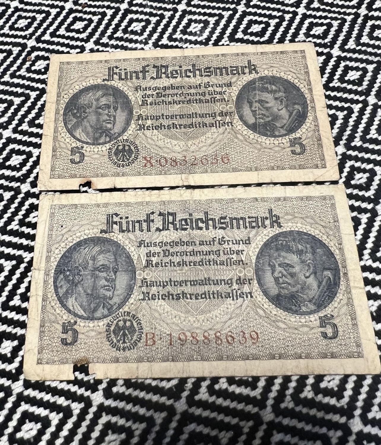 GERMANY 5 Reichsmark Banknote