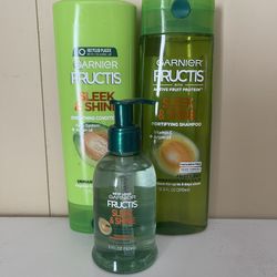 Garnier Fructis Shampoo, Conditioner and Anti Frizz