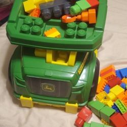 Brand New John Deere Truck With Lots Of Legos ( Never Used).