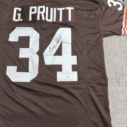 Greg Pruitt Signed Autograph Custom Jersey - JSA Coa - Cleveland Browns