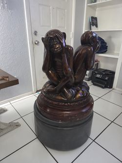 Vintage 3 Wise Monkey Table Base