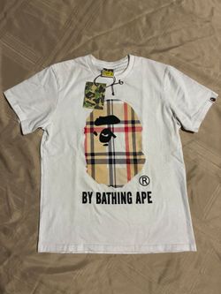 White Bape burberry Tee