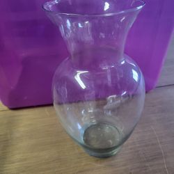Giant clear glass vase